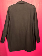 Manteau long noir en laine