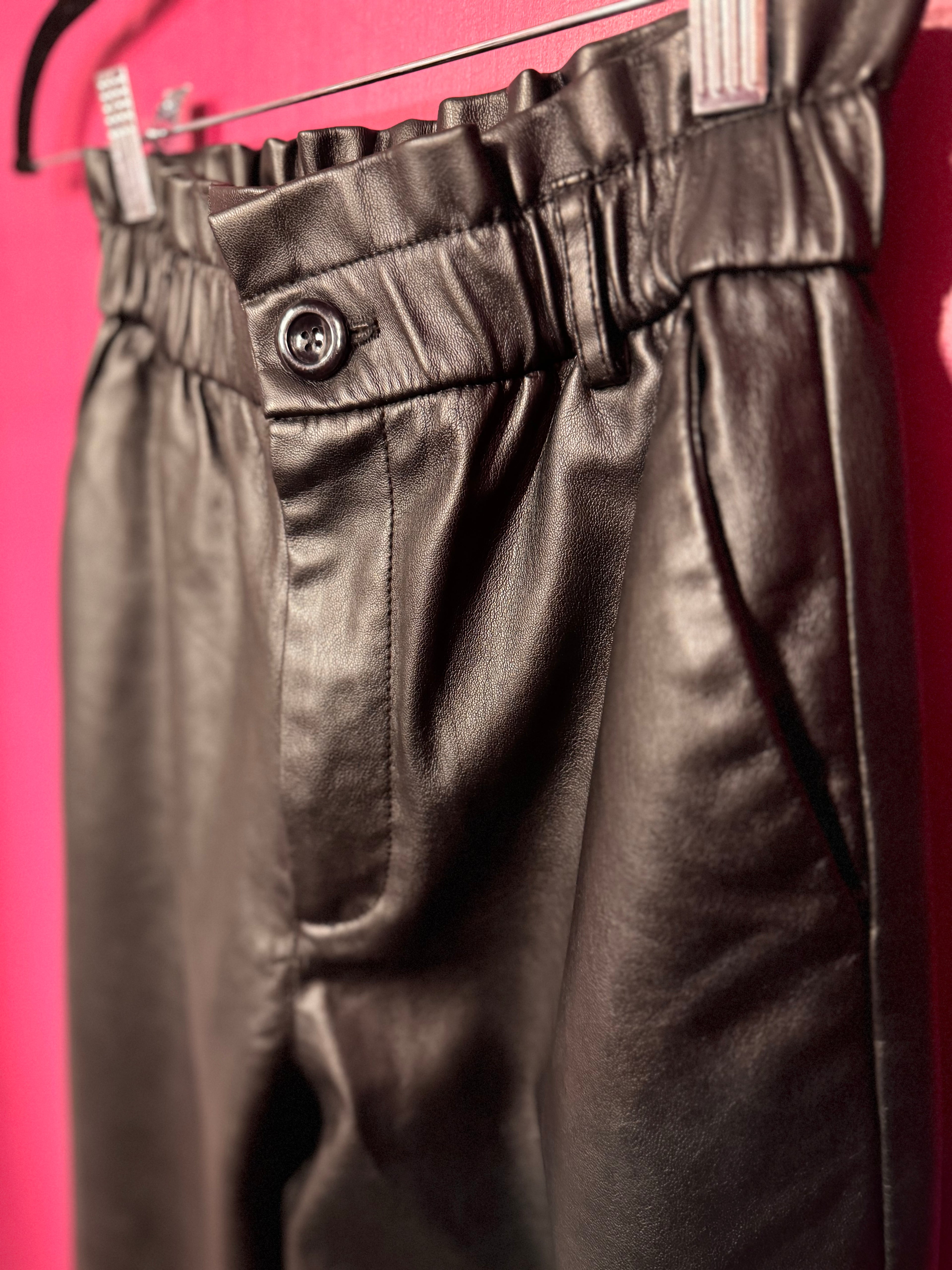 Pantalon similicuir noir