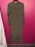 Robe fleurie noire longue