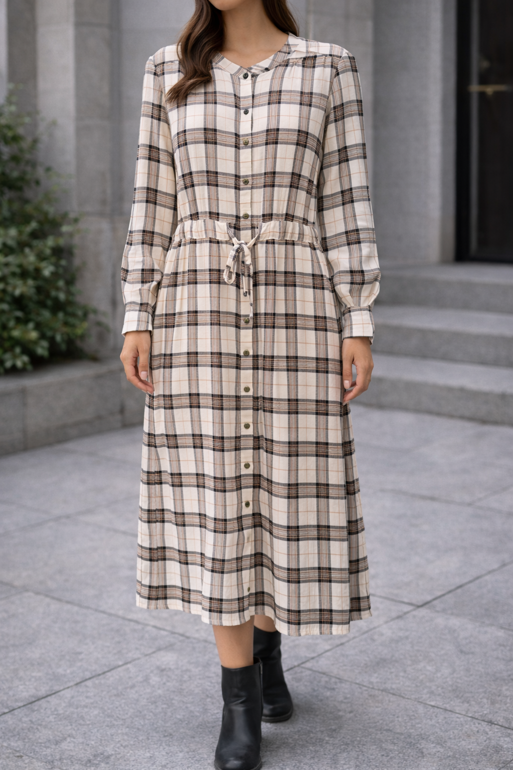 Robe à rayures longue