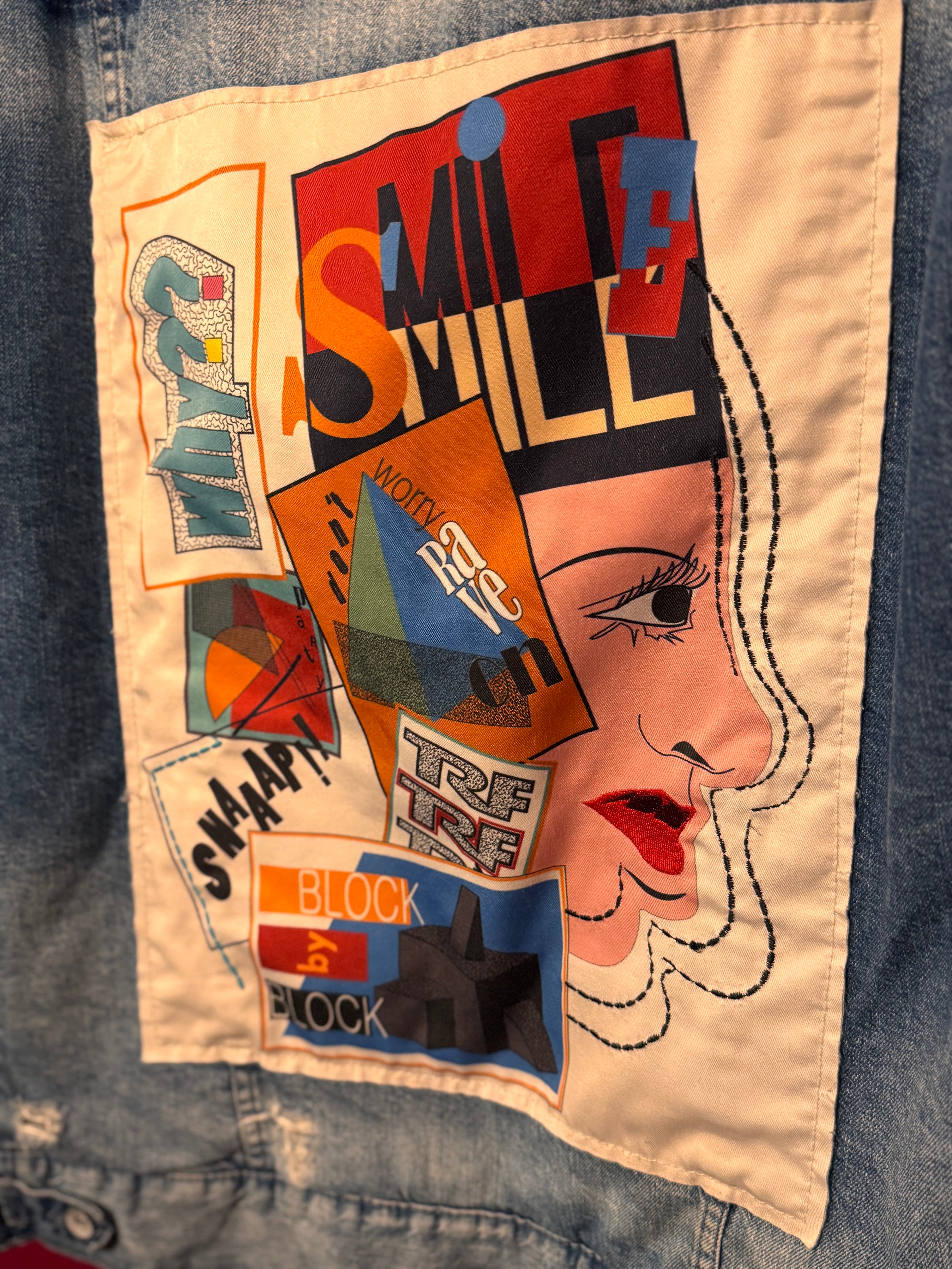 Veste en jean fourrée