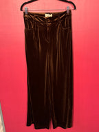 Pantalon marron velours satiné