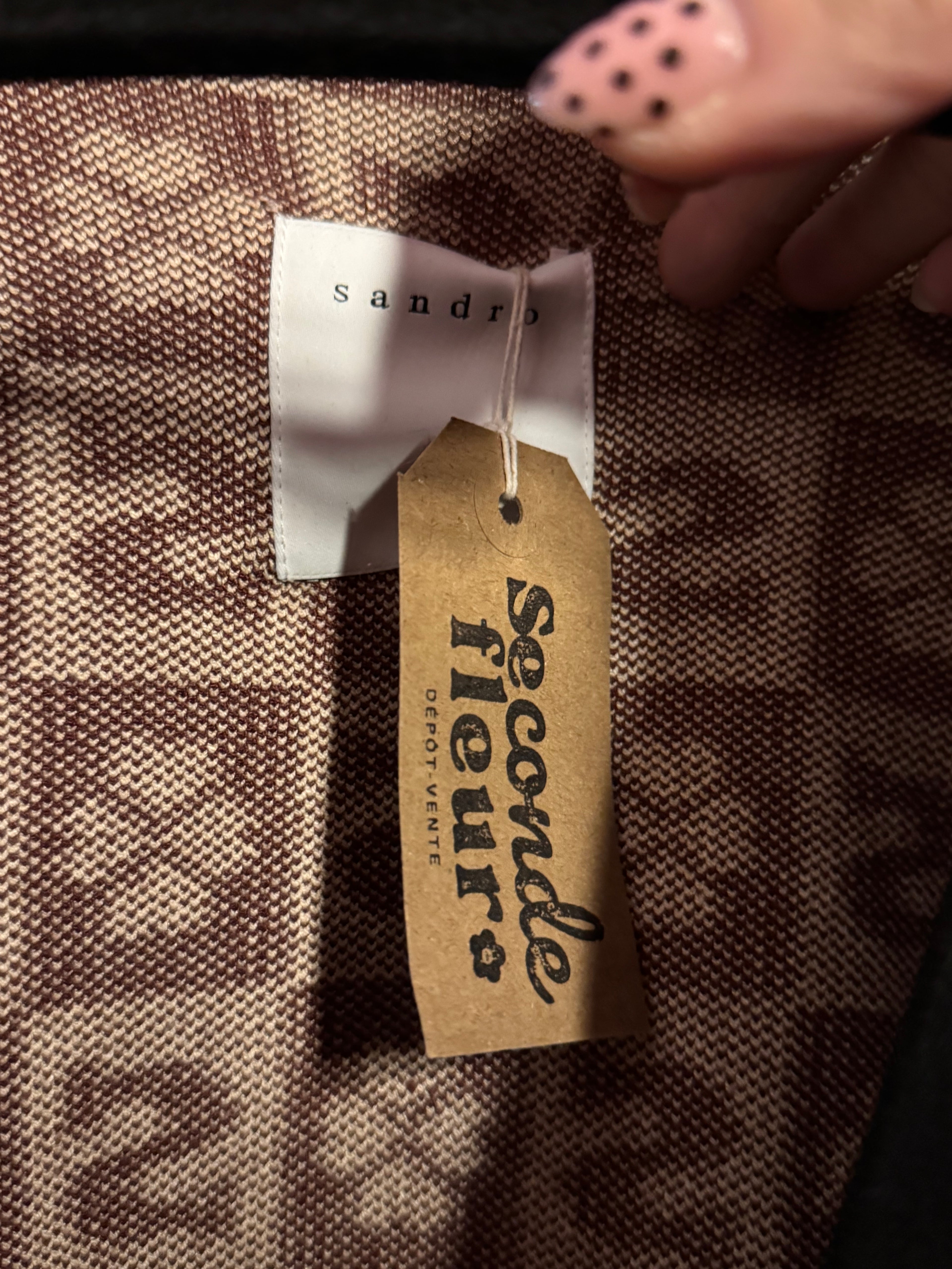 Gilet noir / marron / beige