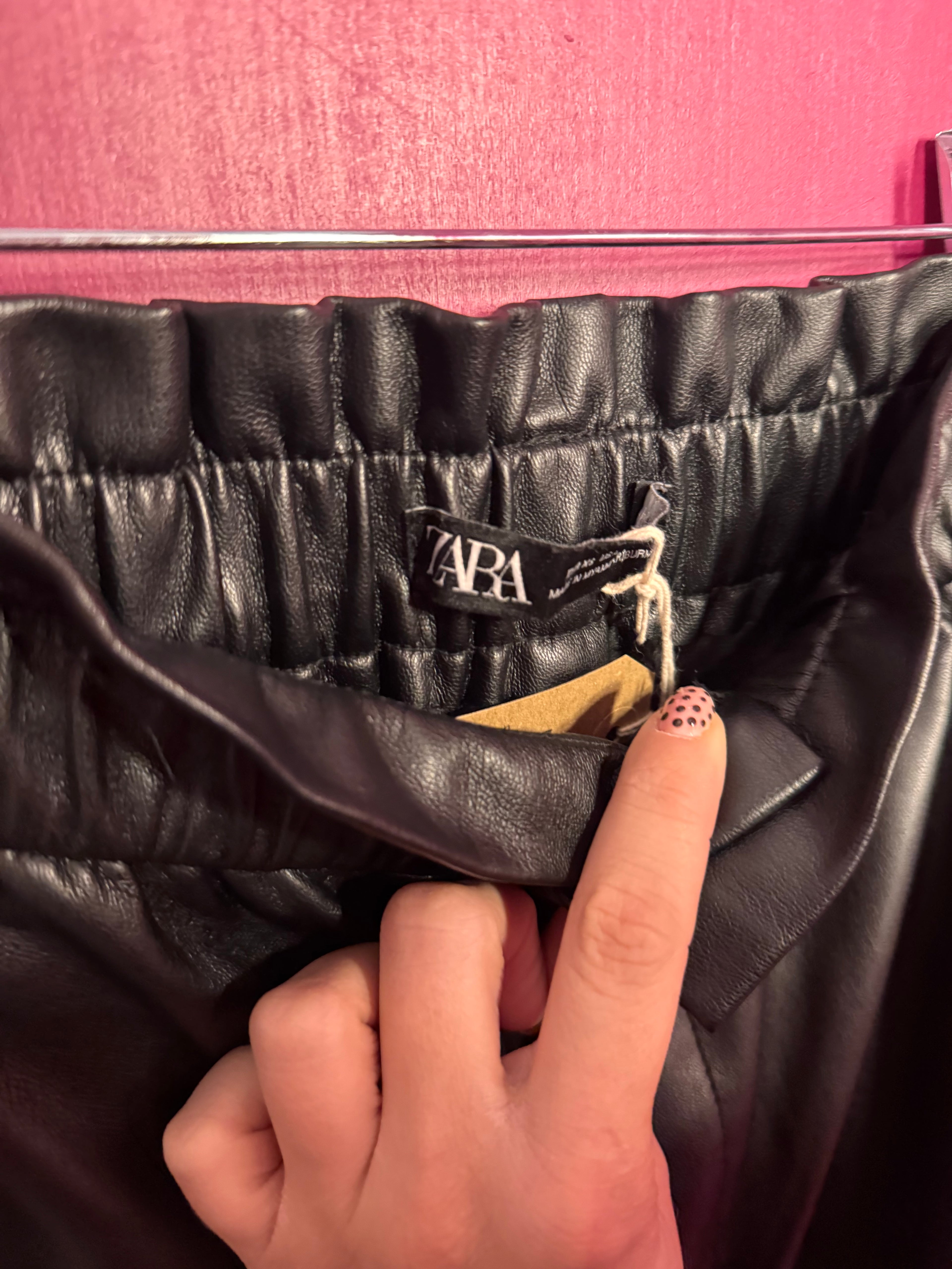 Pantalon similicuir noir