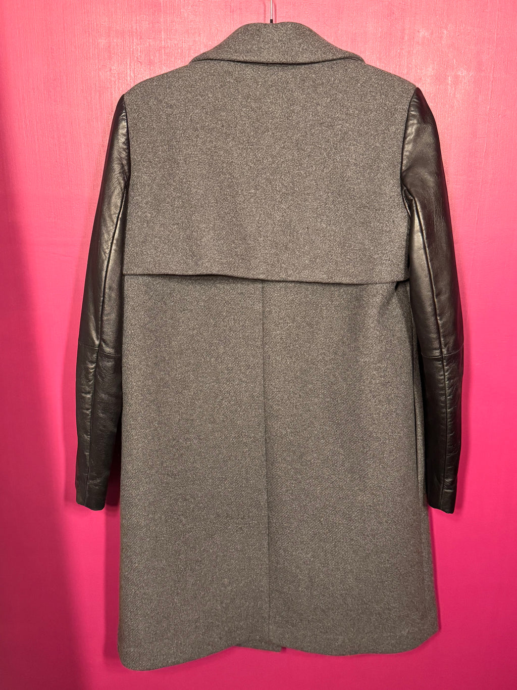 Manteau long gris / noir