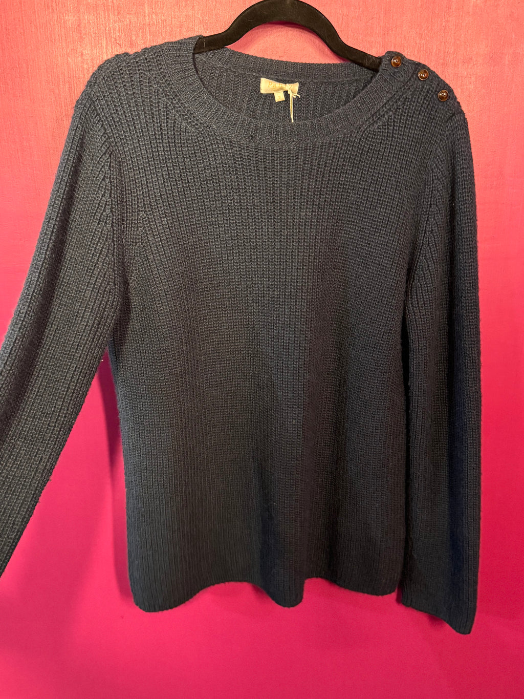 Pull baby alpaga et laine marine