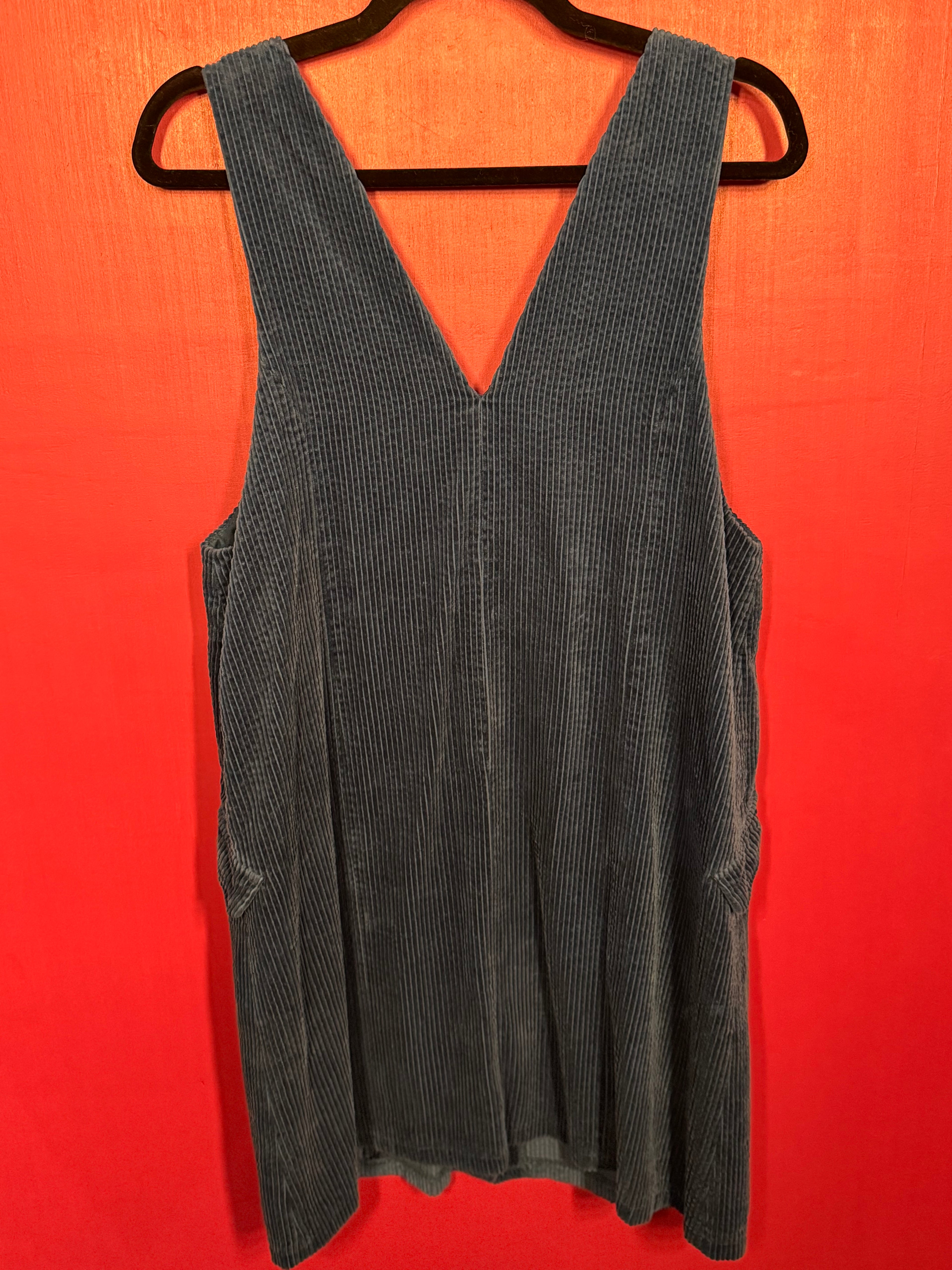 Robe velours côtelé bleue