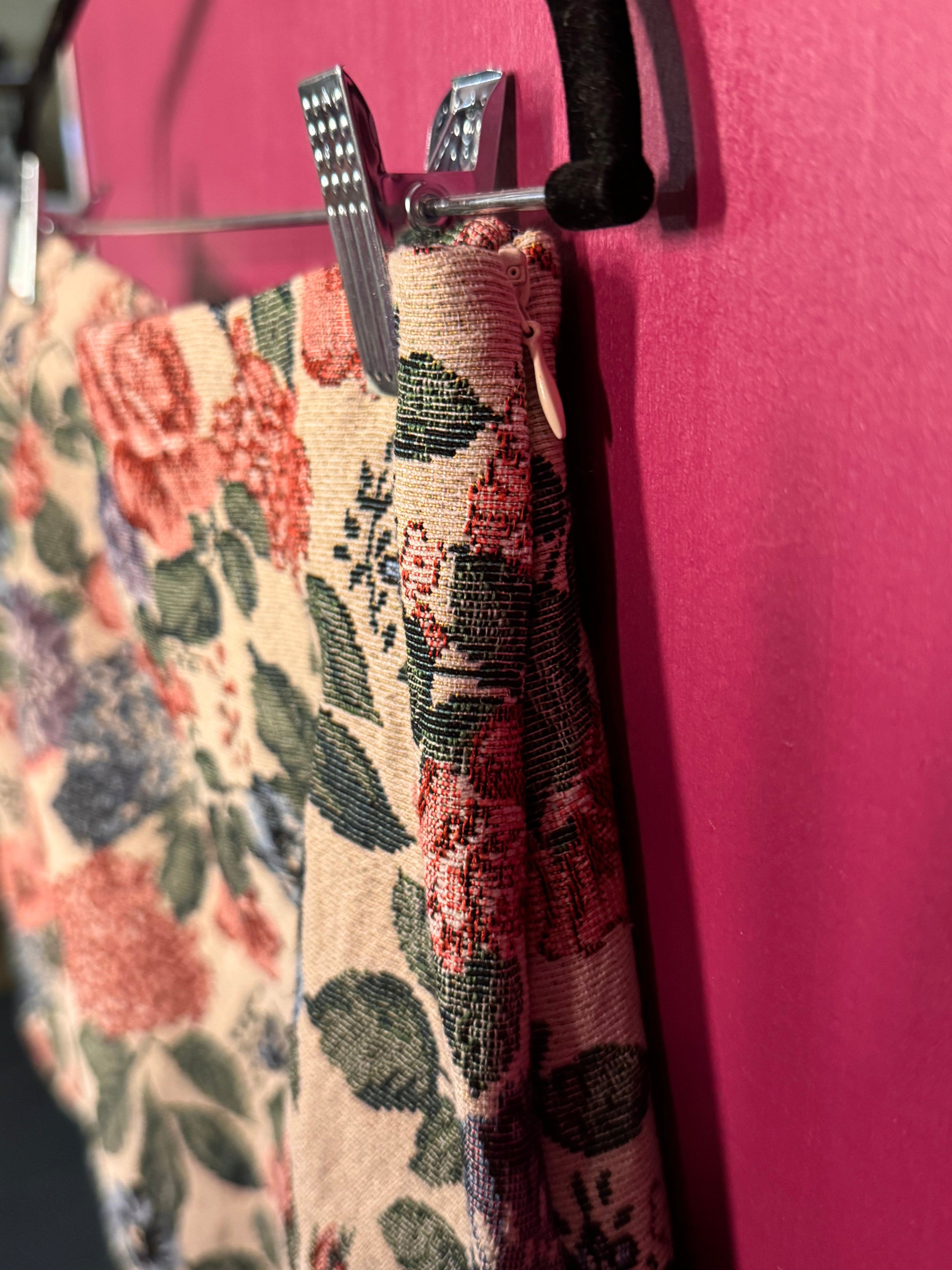 Jupe portefeuille fleurie multicolore