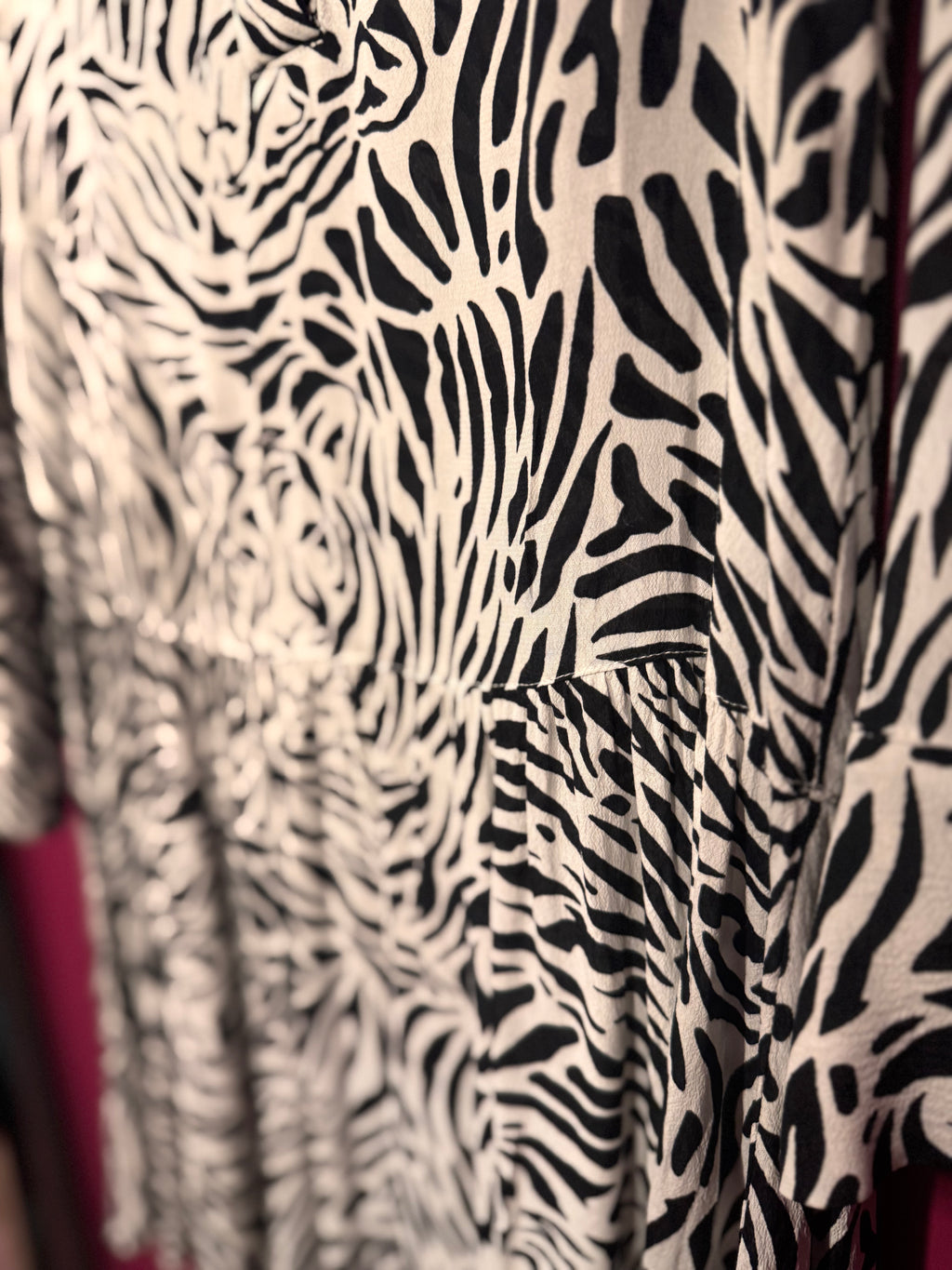 Robe imprimé animal noir / blanc