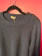 Pull baby alpaga et laine marine