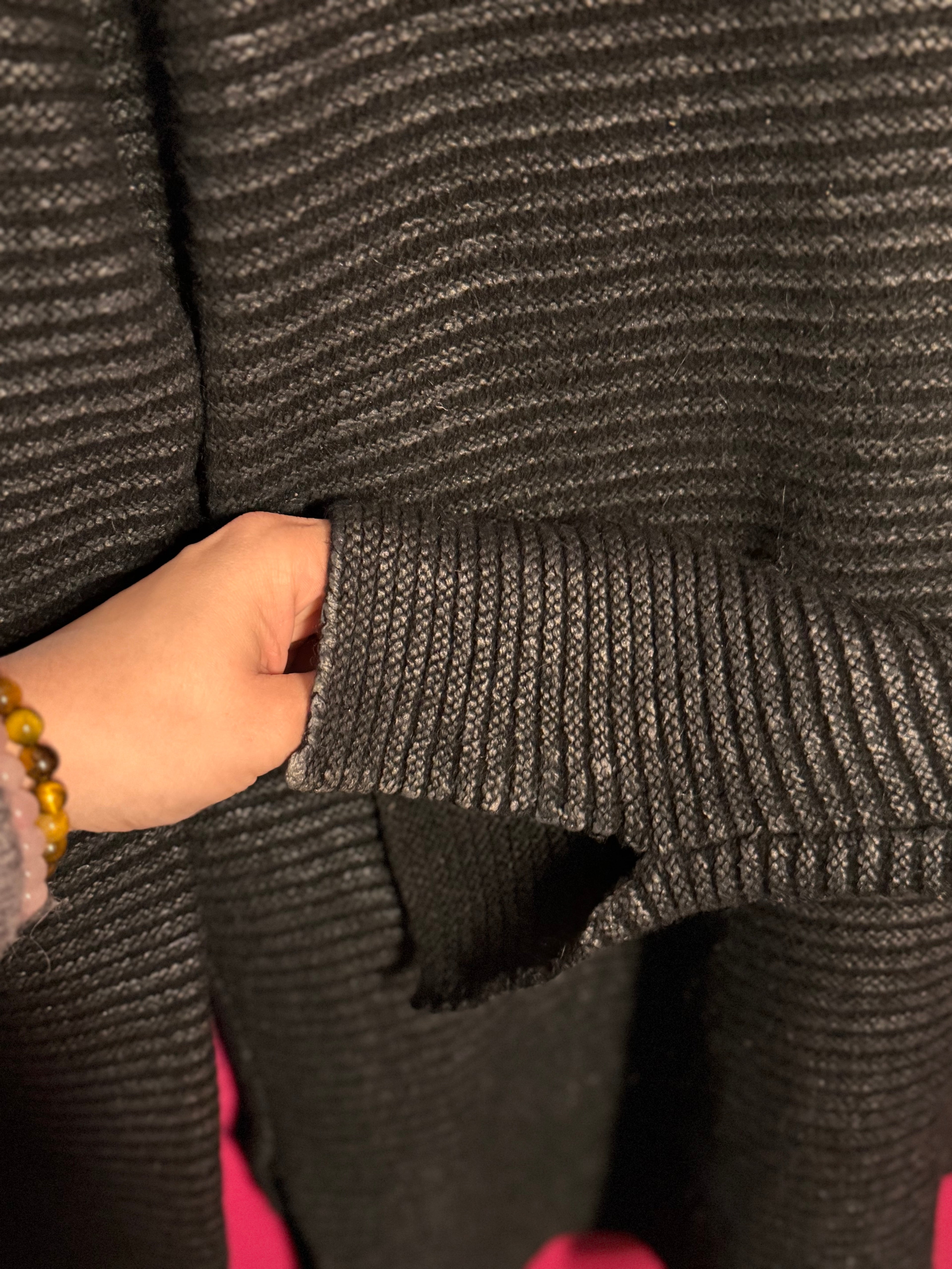 Pull noir / argenté laine et alpaga