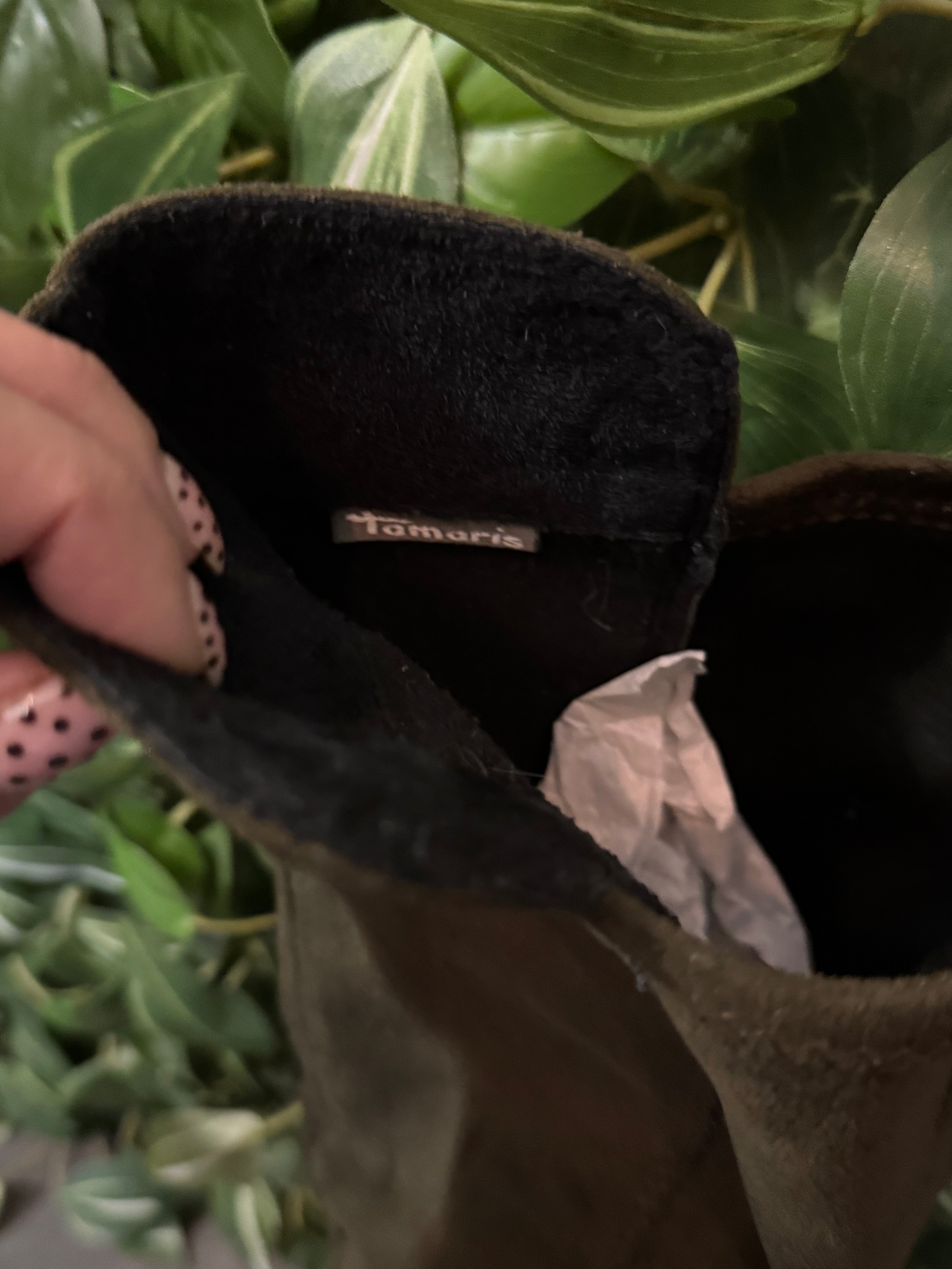 Bottes à talons kaki