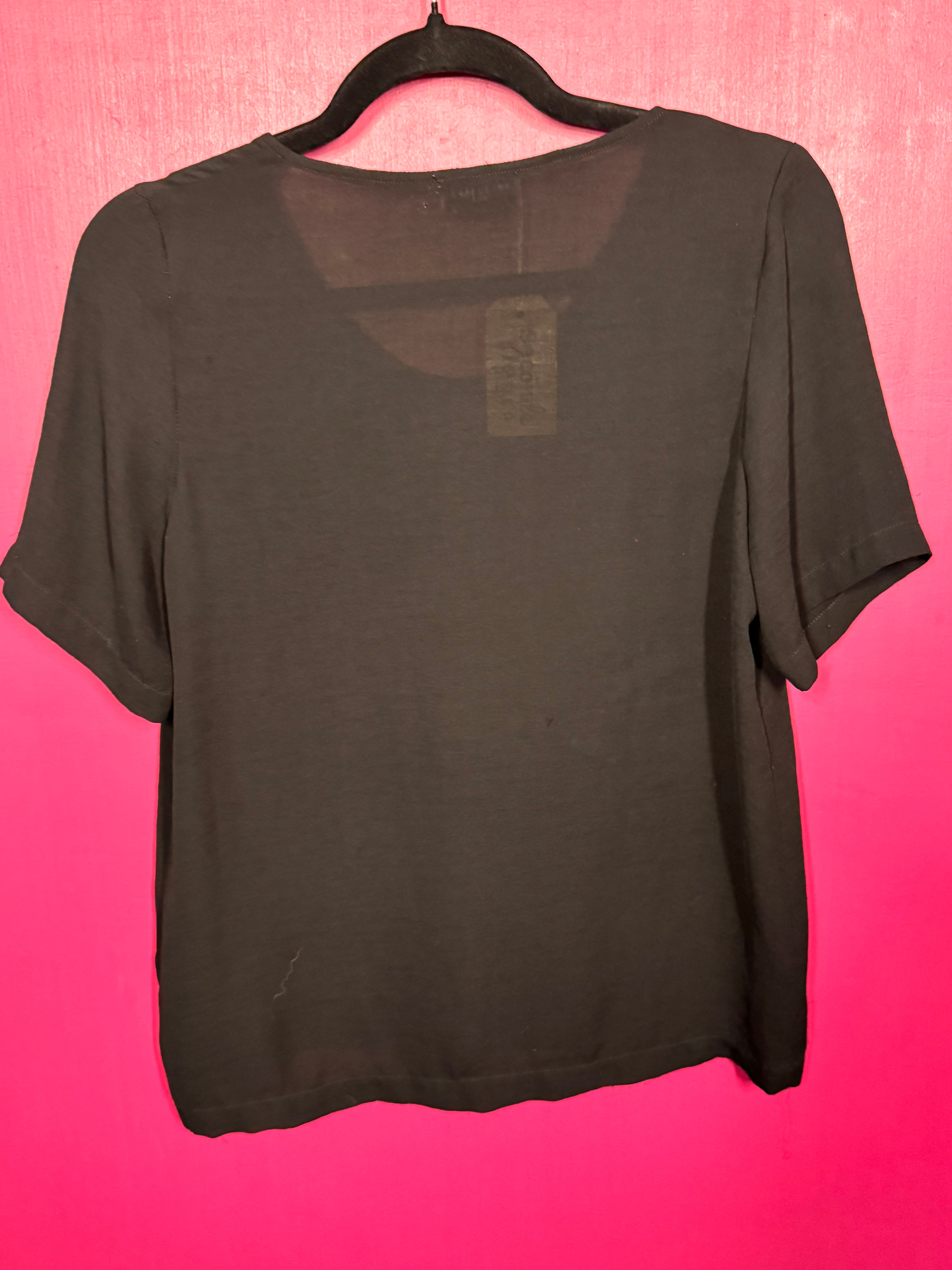 Blouse manches courtes noire