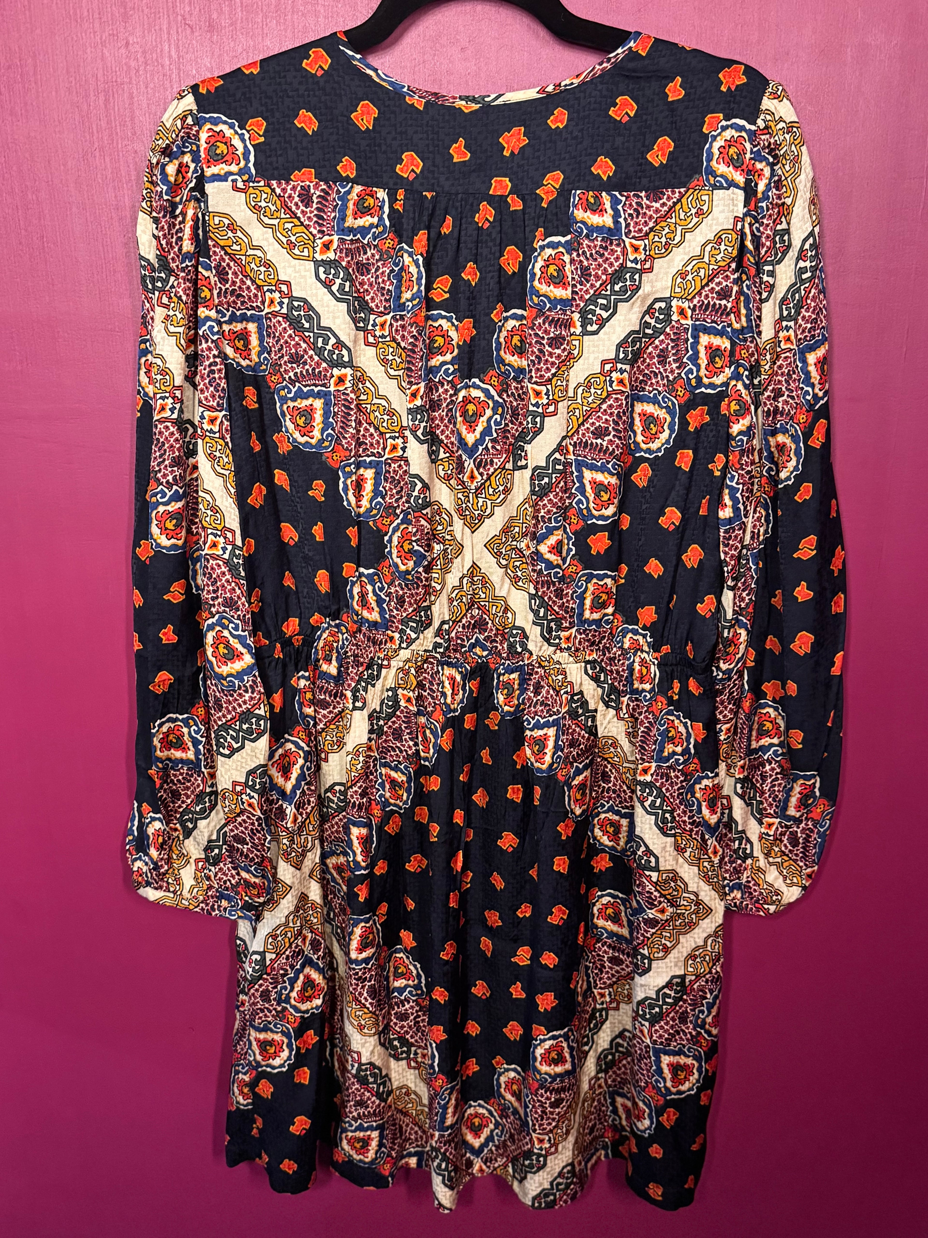 Robe marine / multicolore