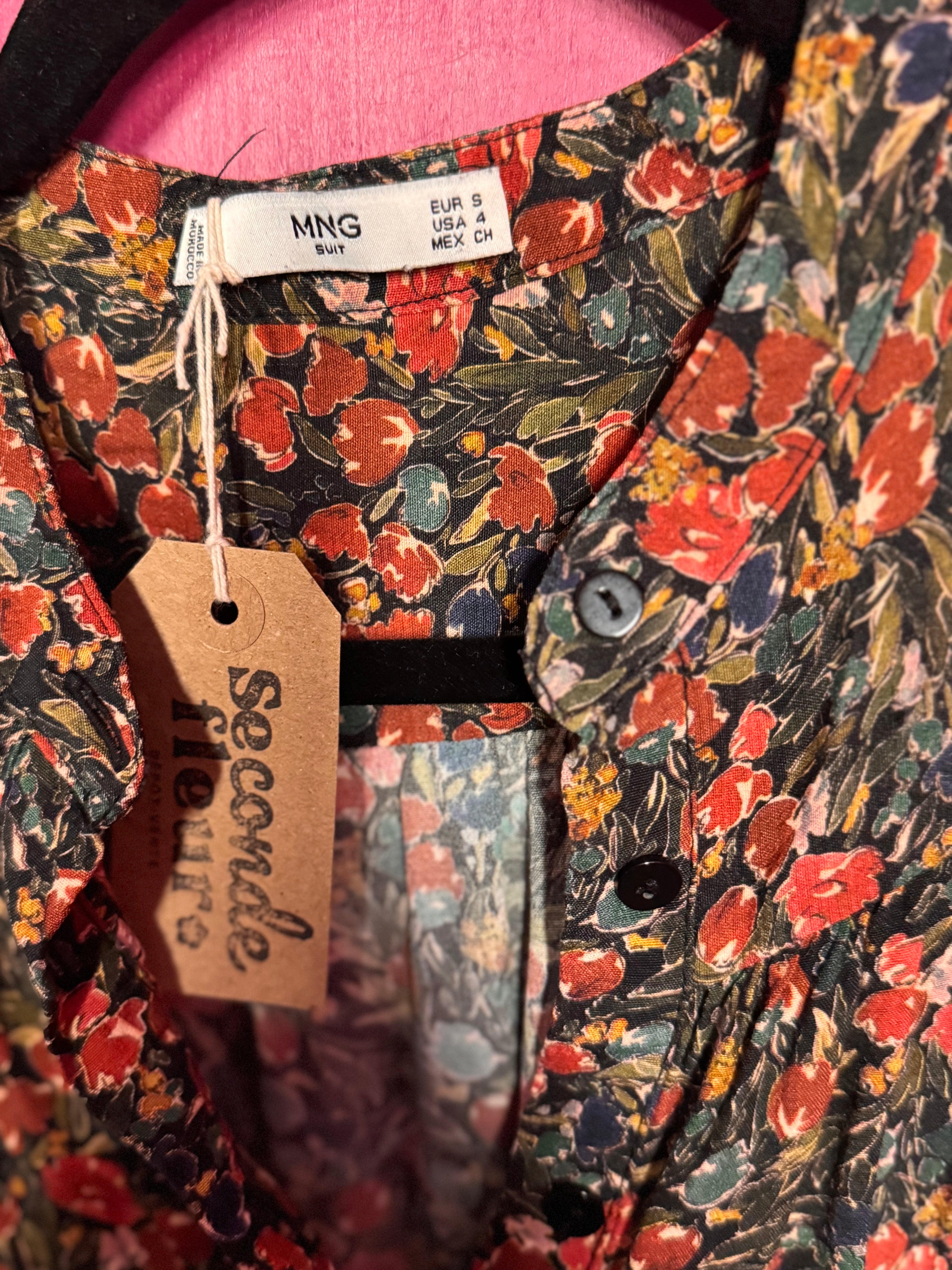 Blouse multicolore motif floral