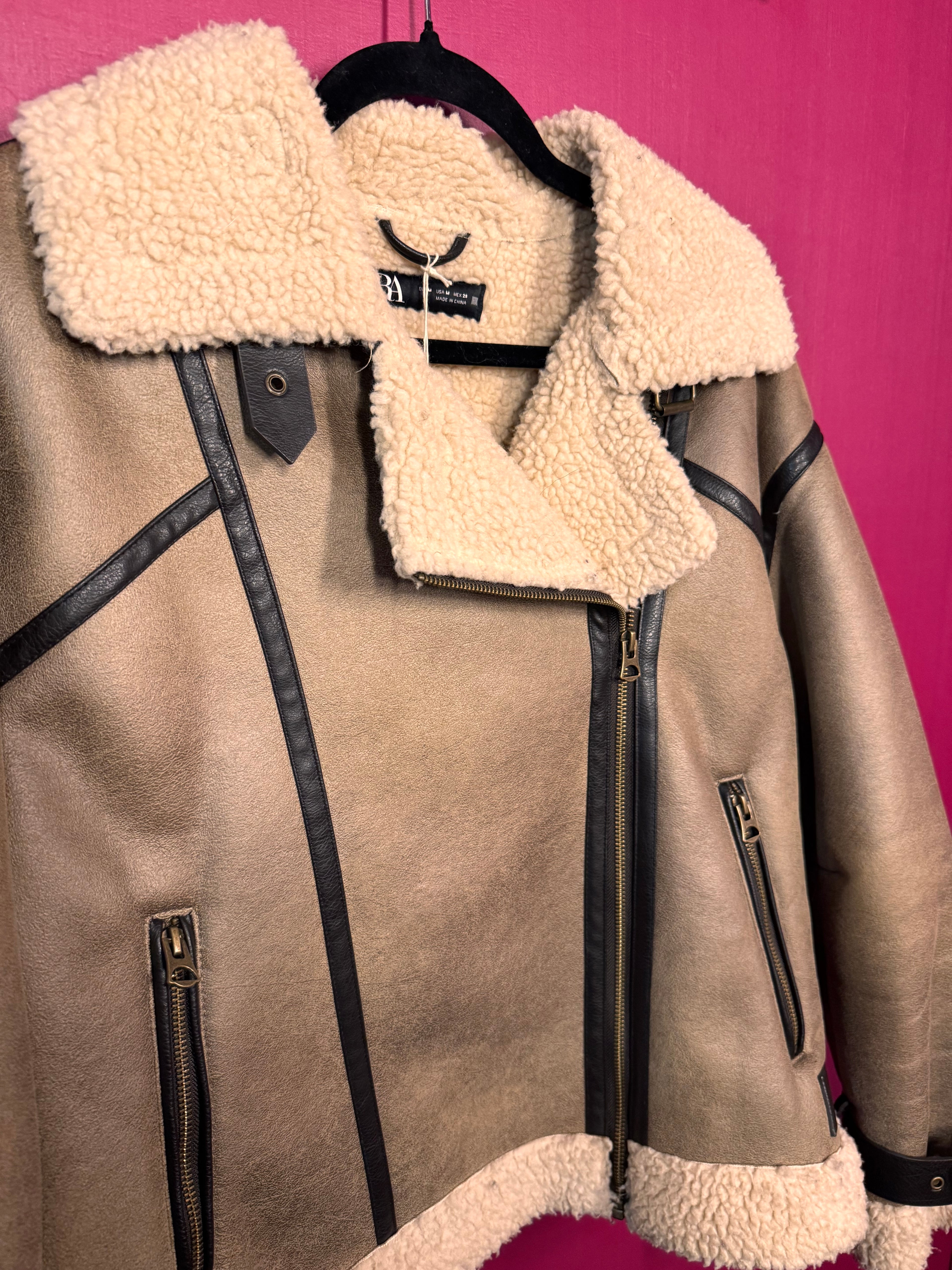 Manteau beige/marron