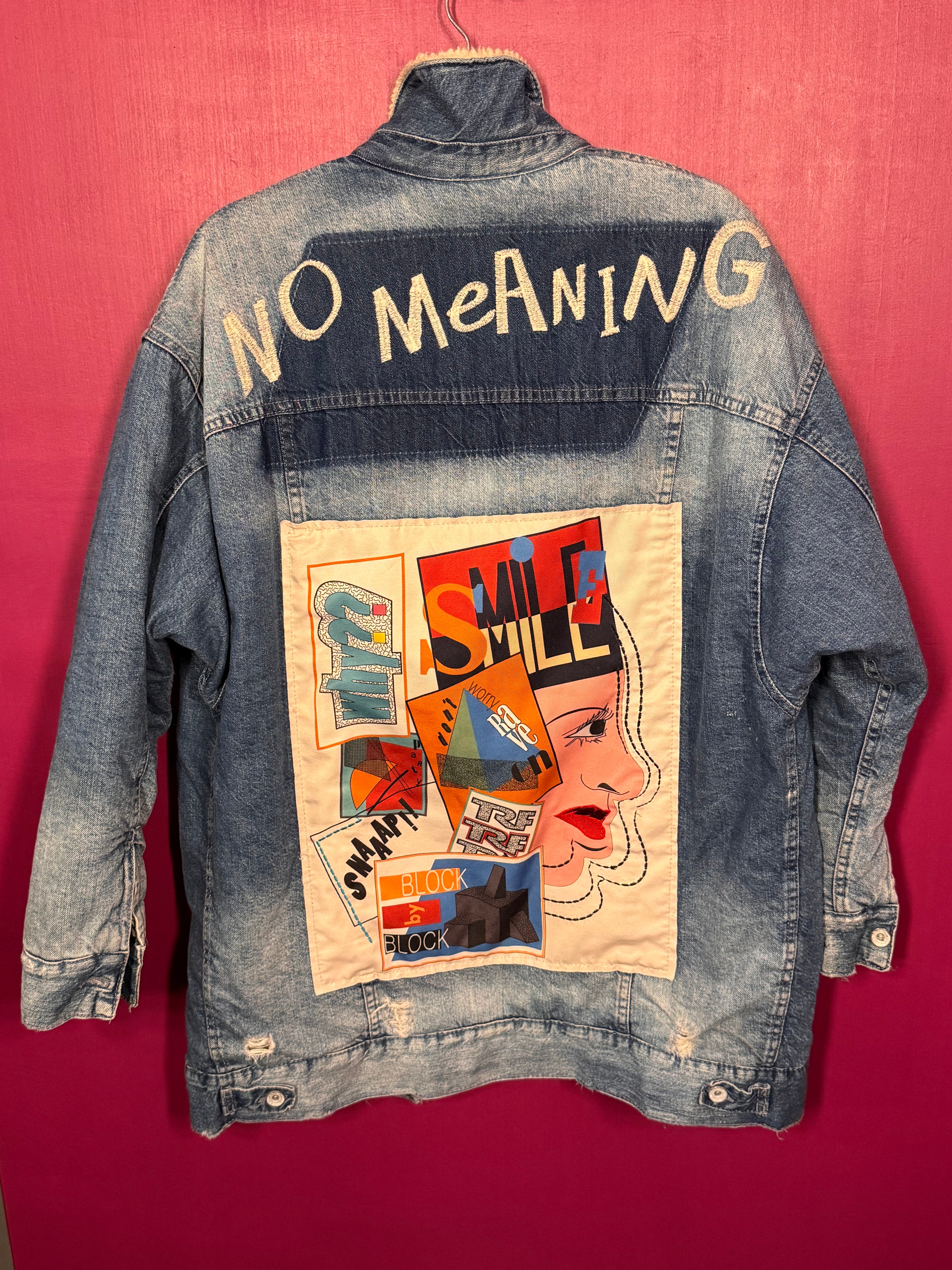 Veste en jean fourrée