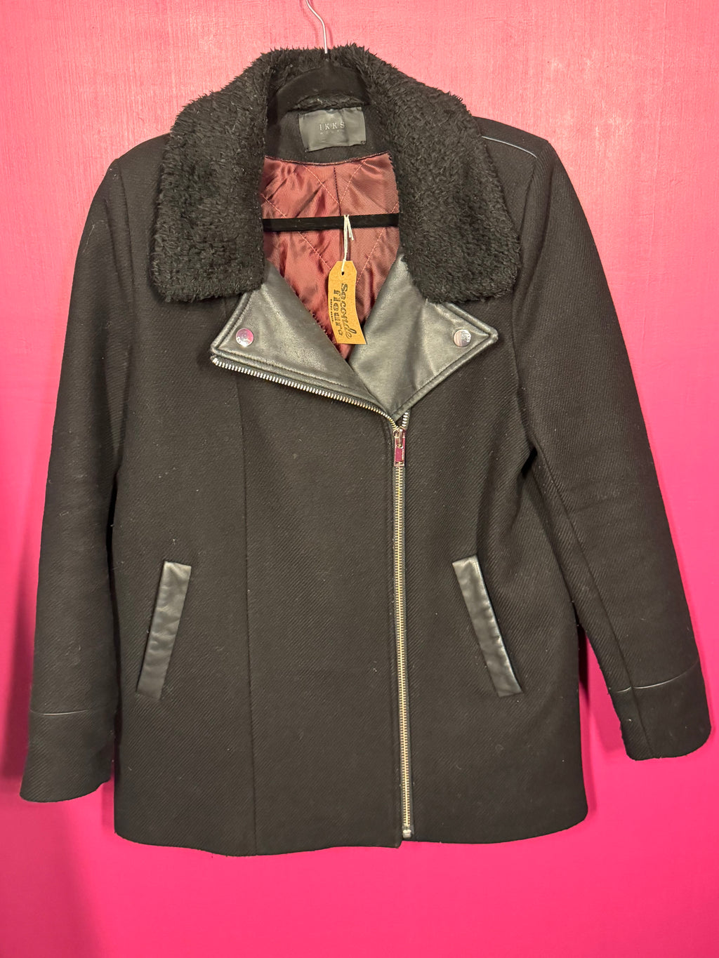 Manteau en laine noir