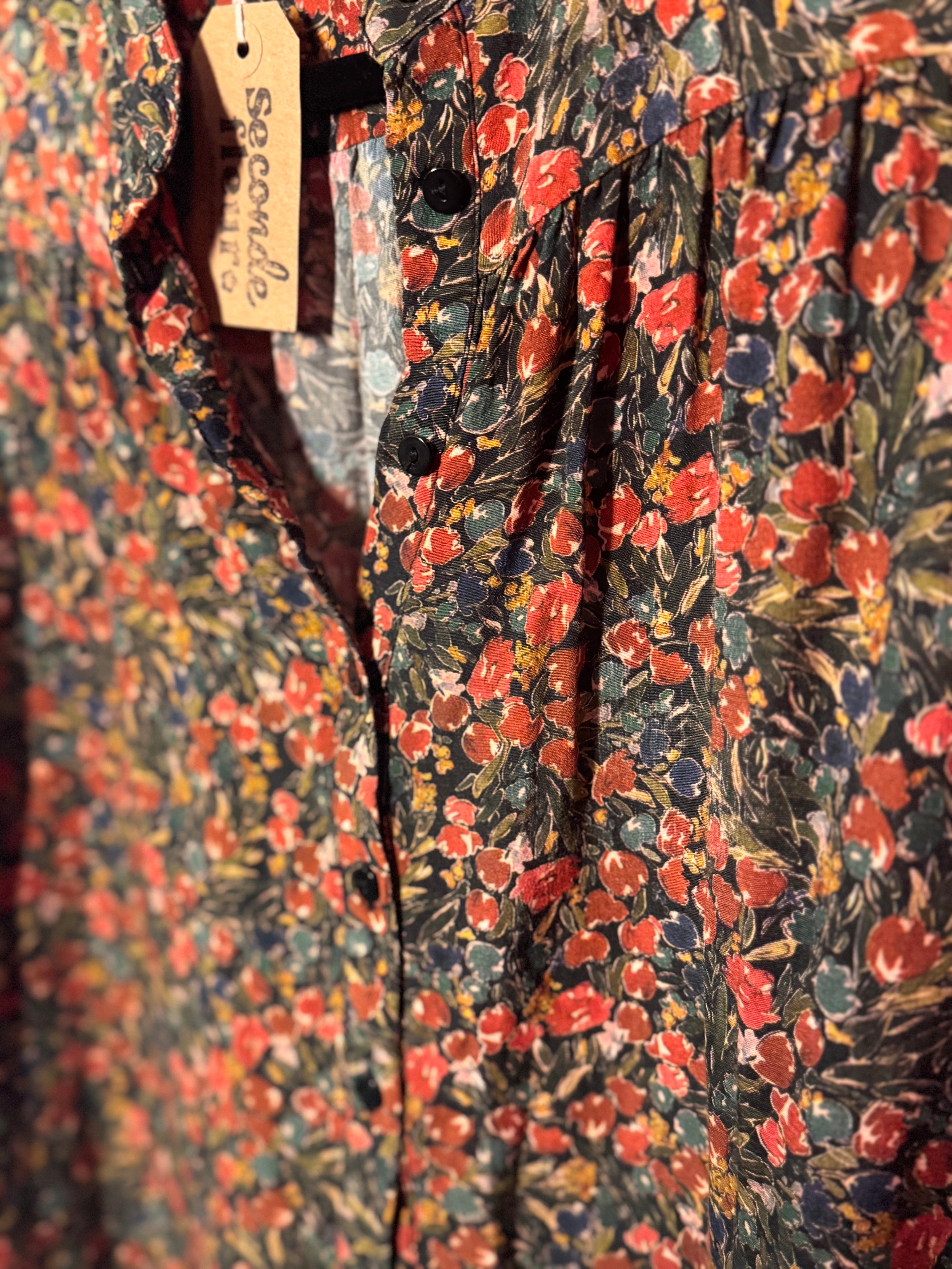 Blouse multicolore motif floral