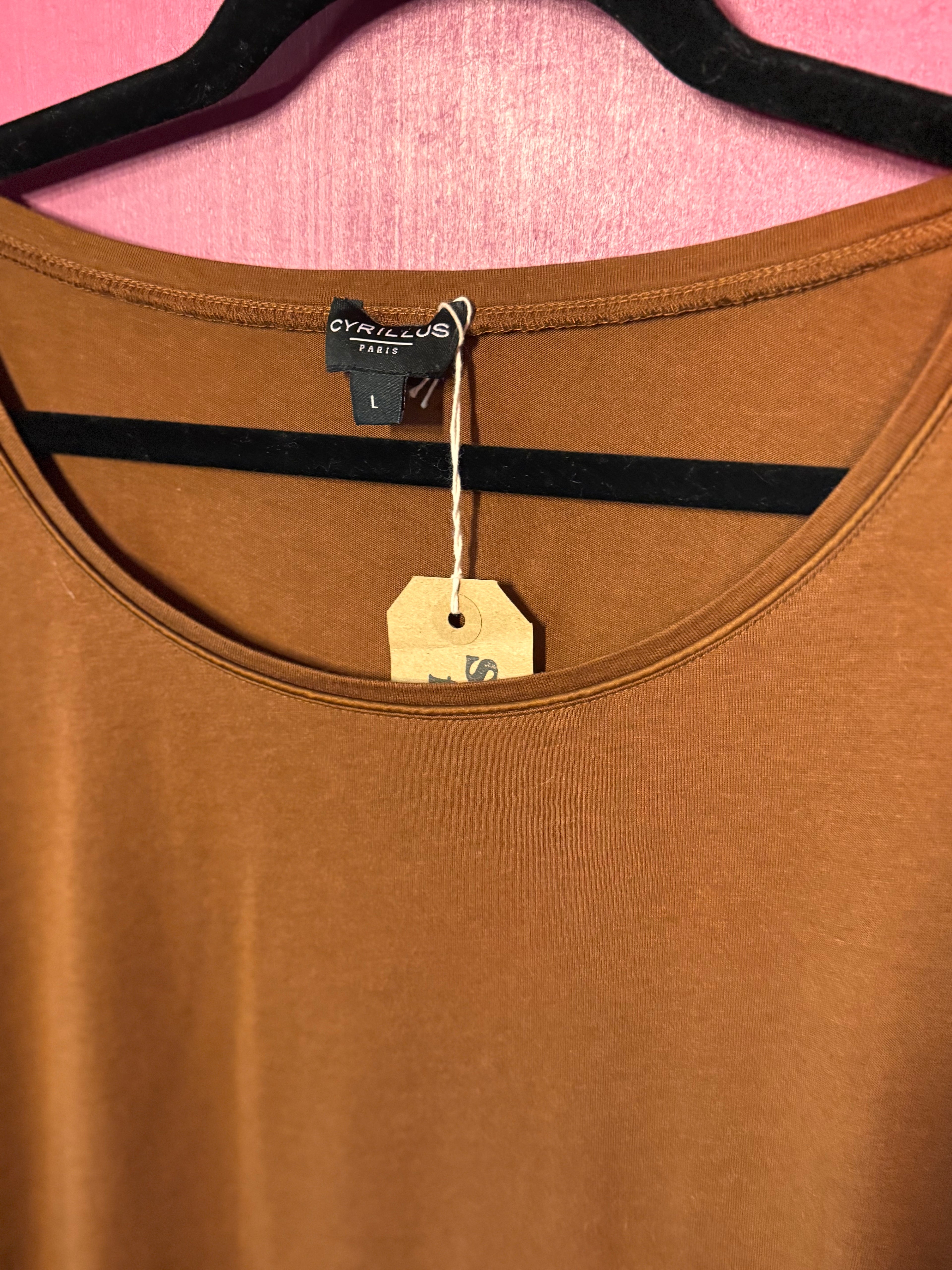 T-shirt manches longues marron