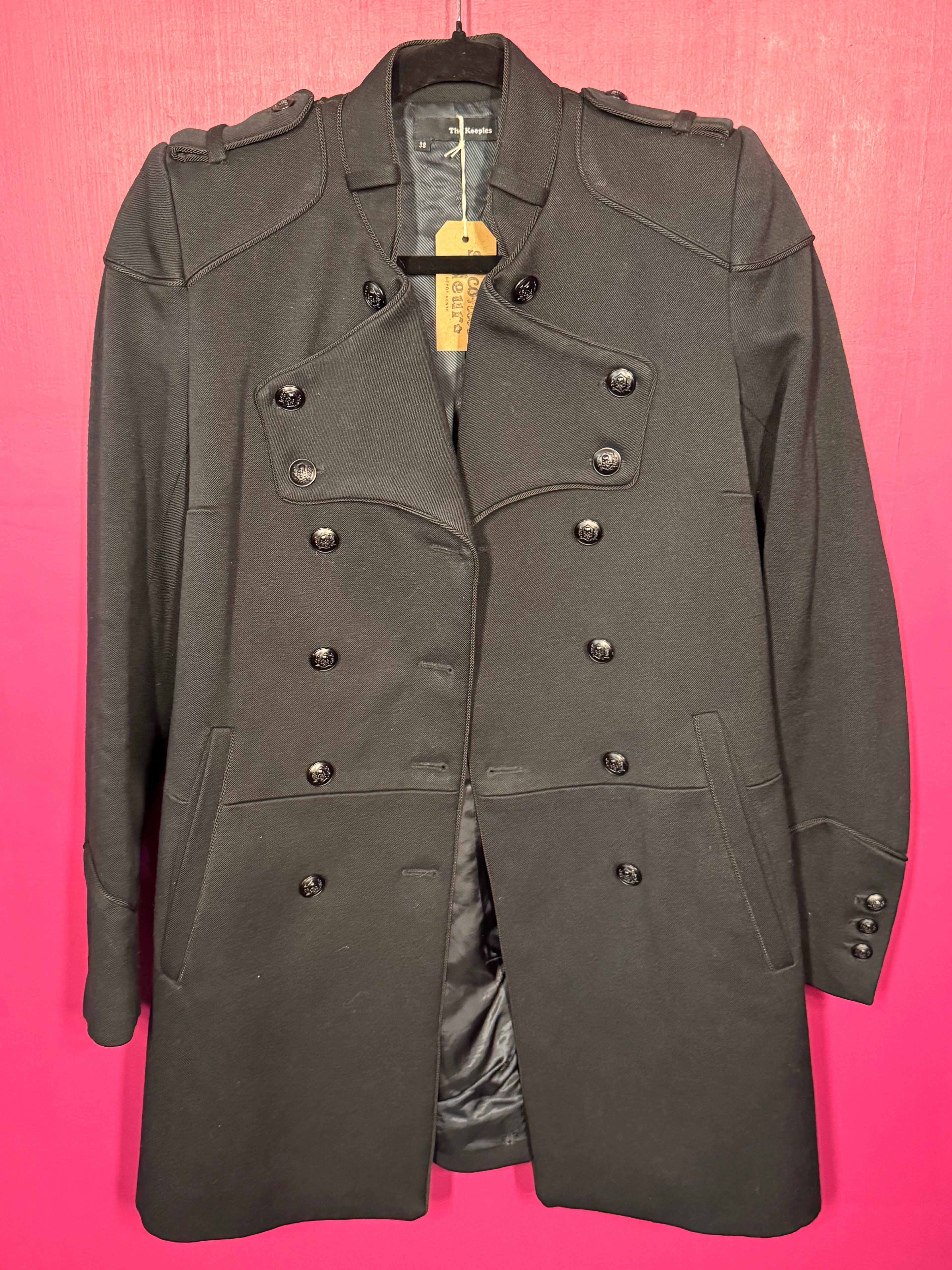 Manteau en laine noir