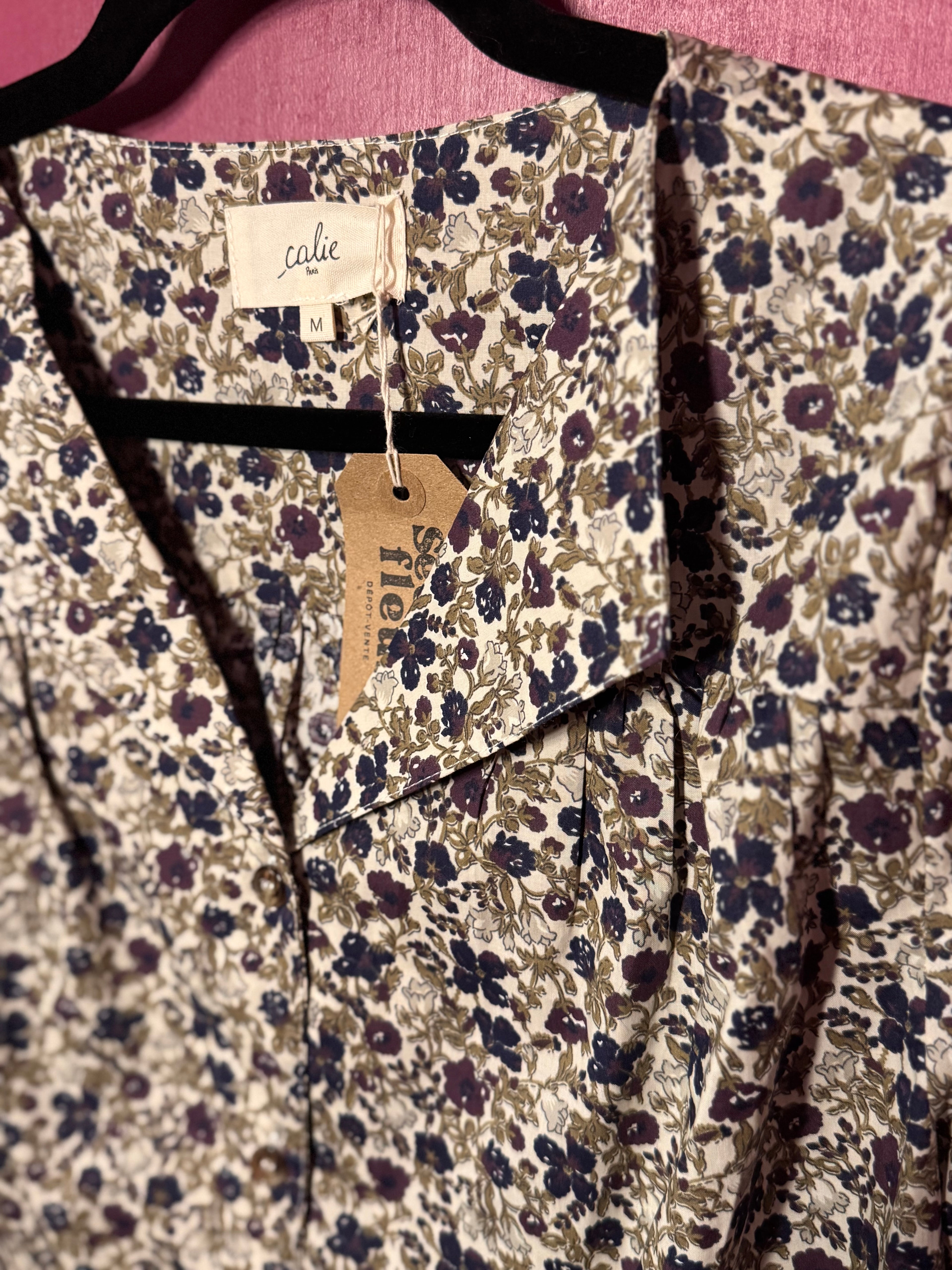 Chemise fleurie multicolore