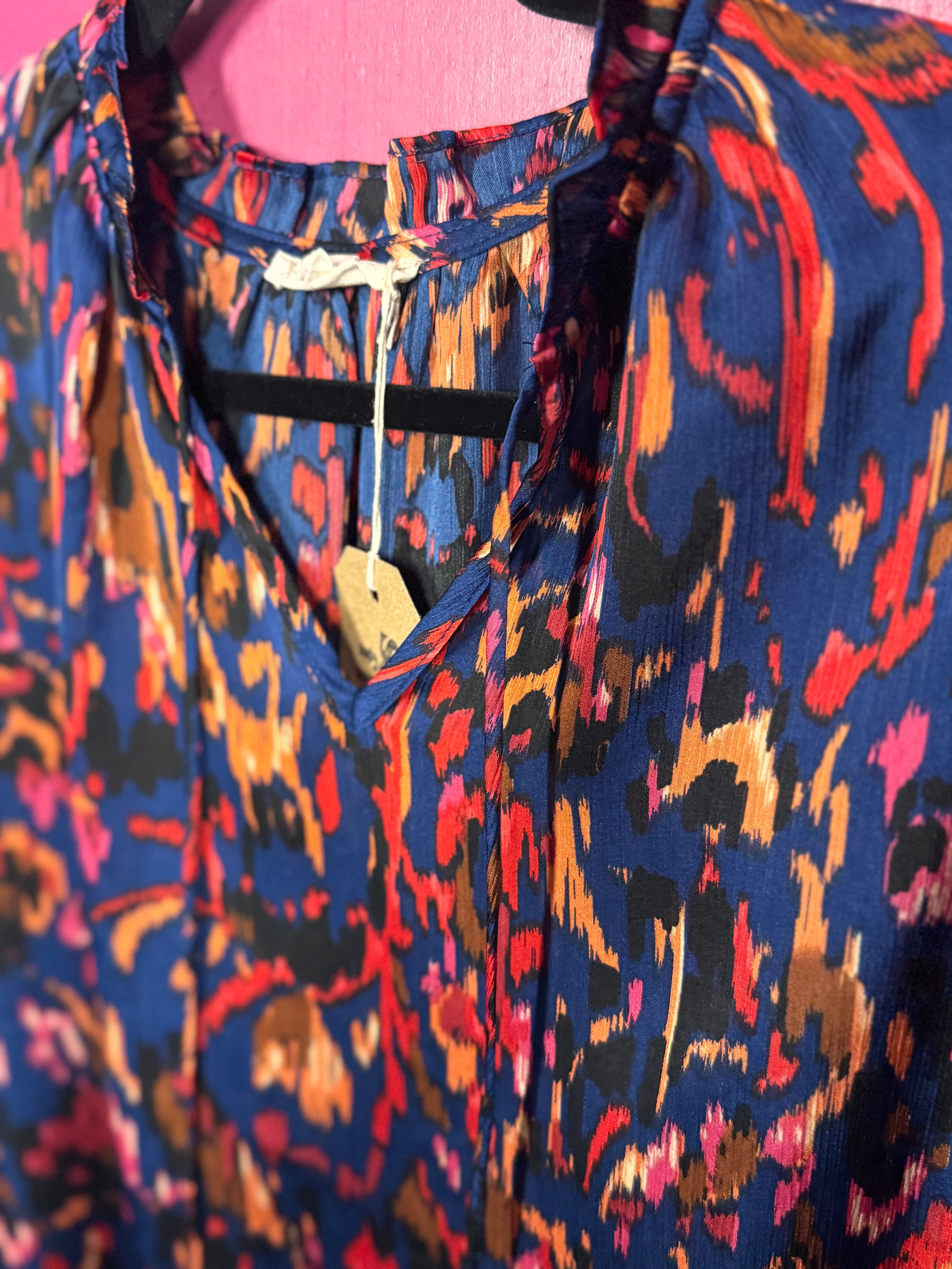 Blouse multicolore / bleu