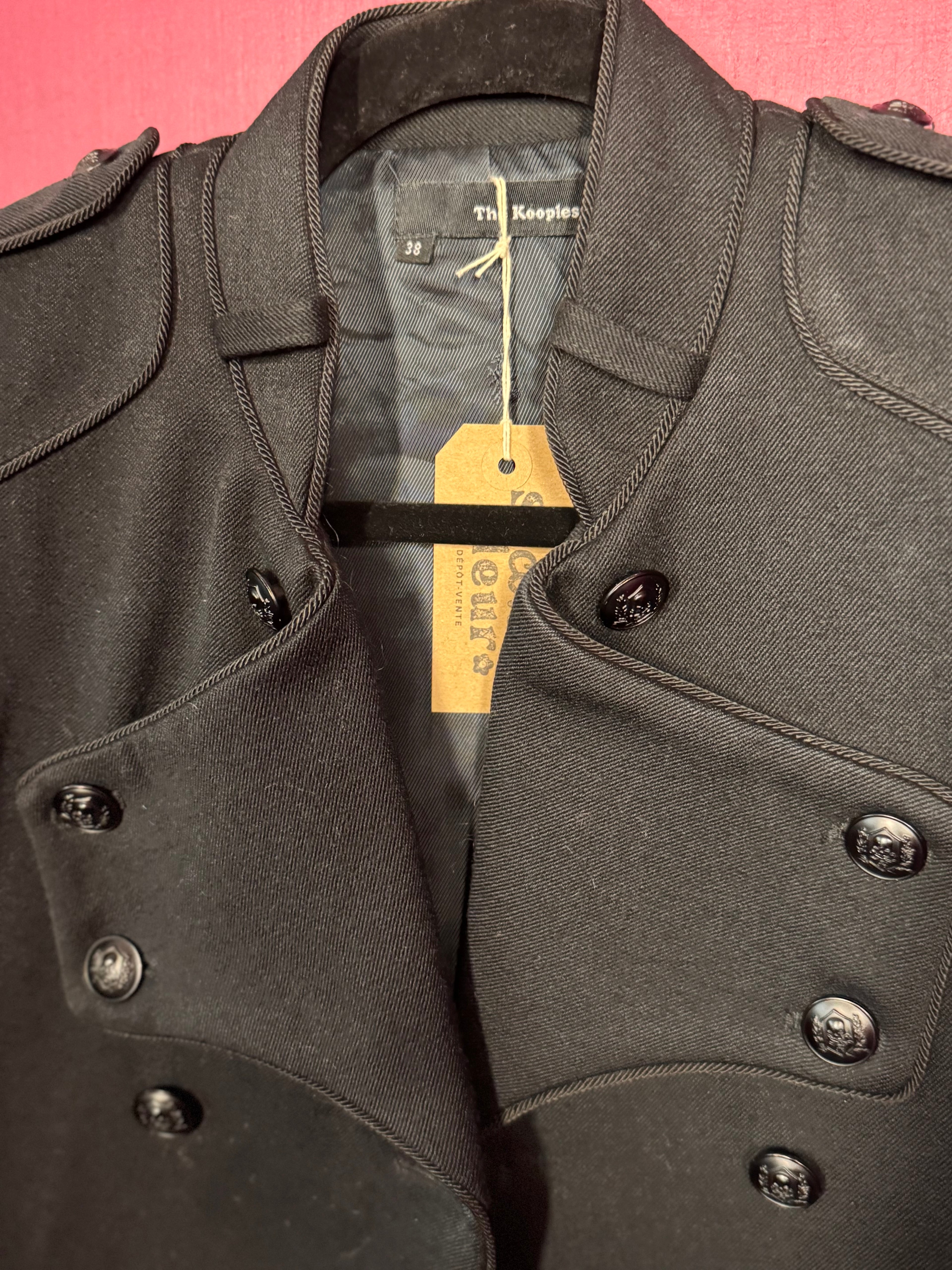 Manteau en laine noir