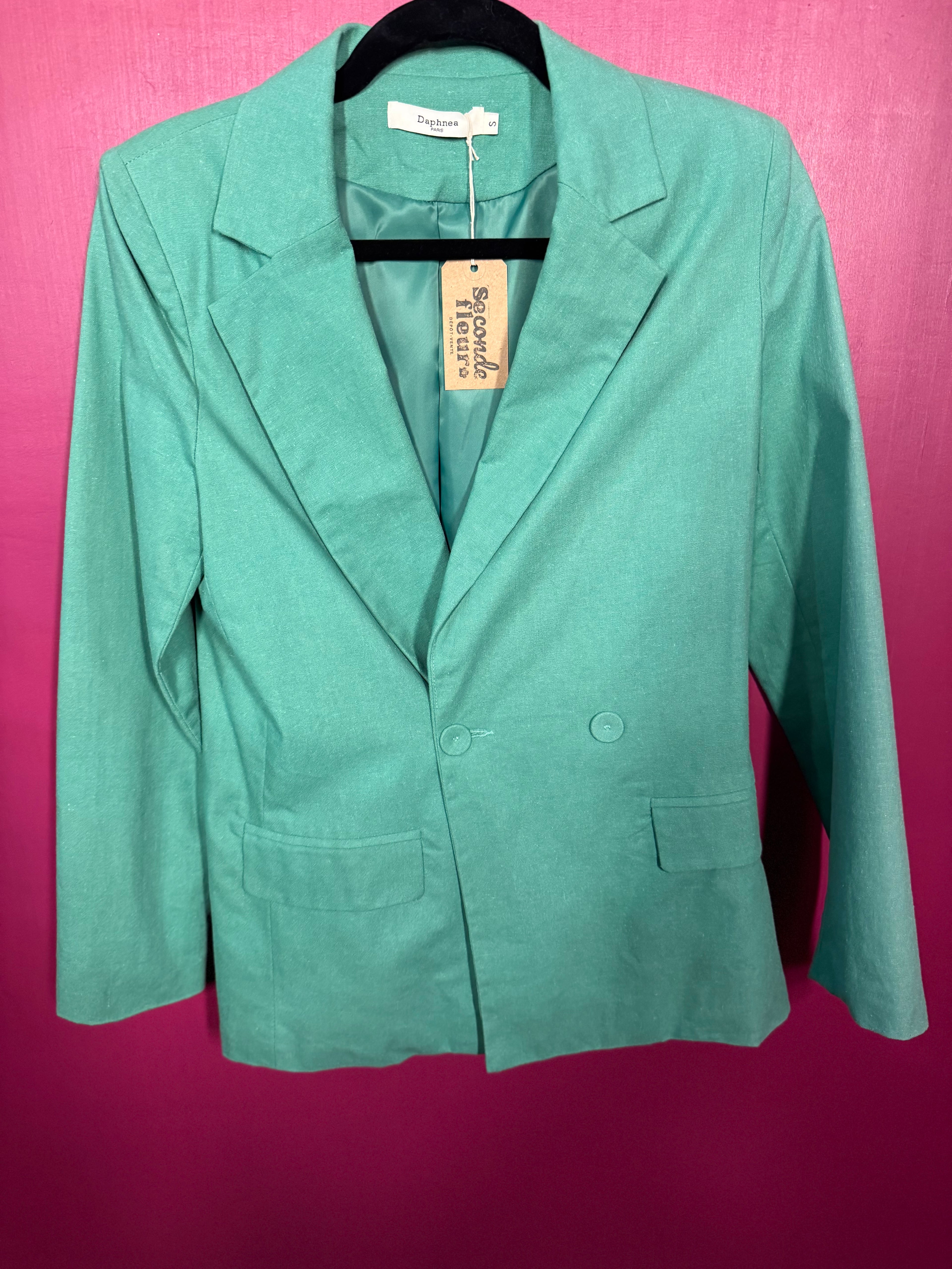Veste tailleur verte