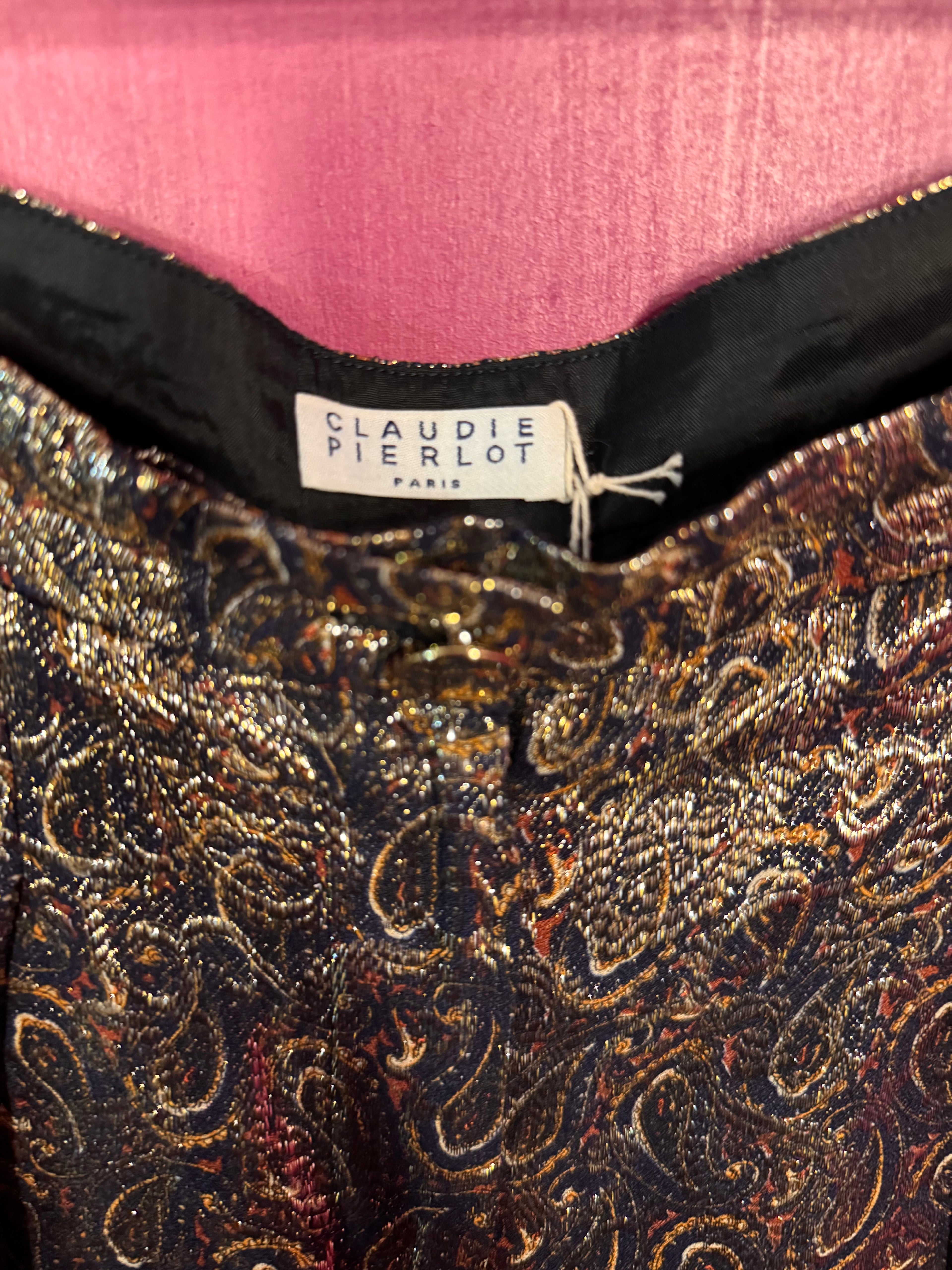 Pantalon multicolore / doré