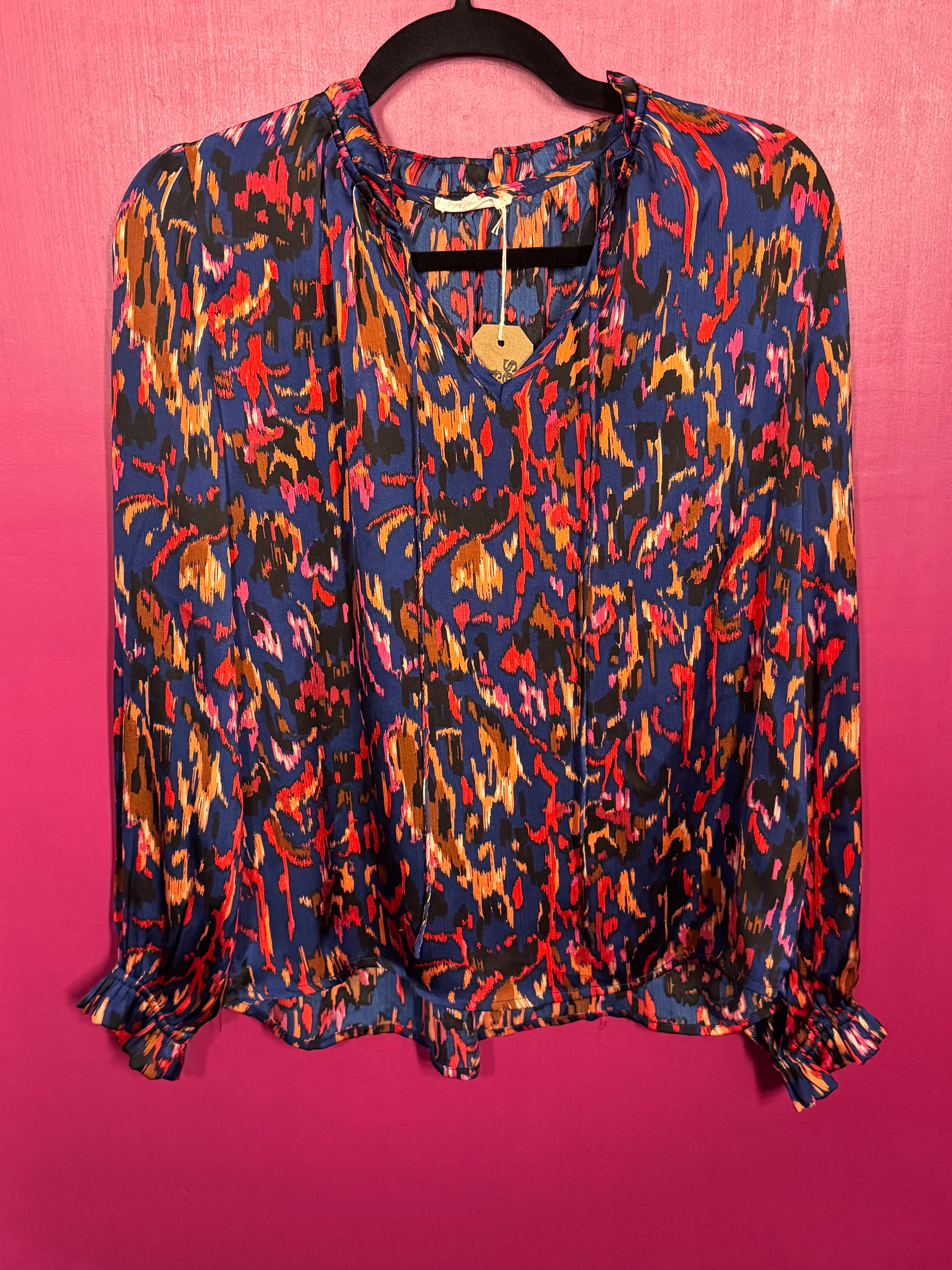 Blouse multicolore / bleu