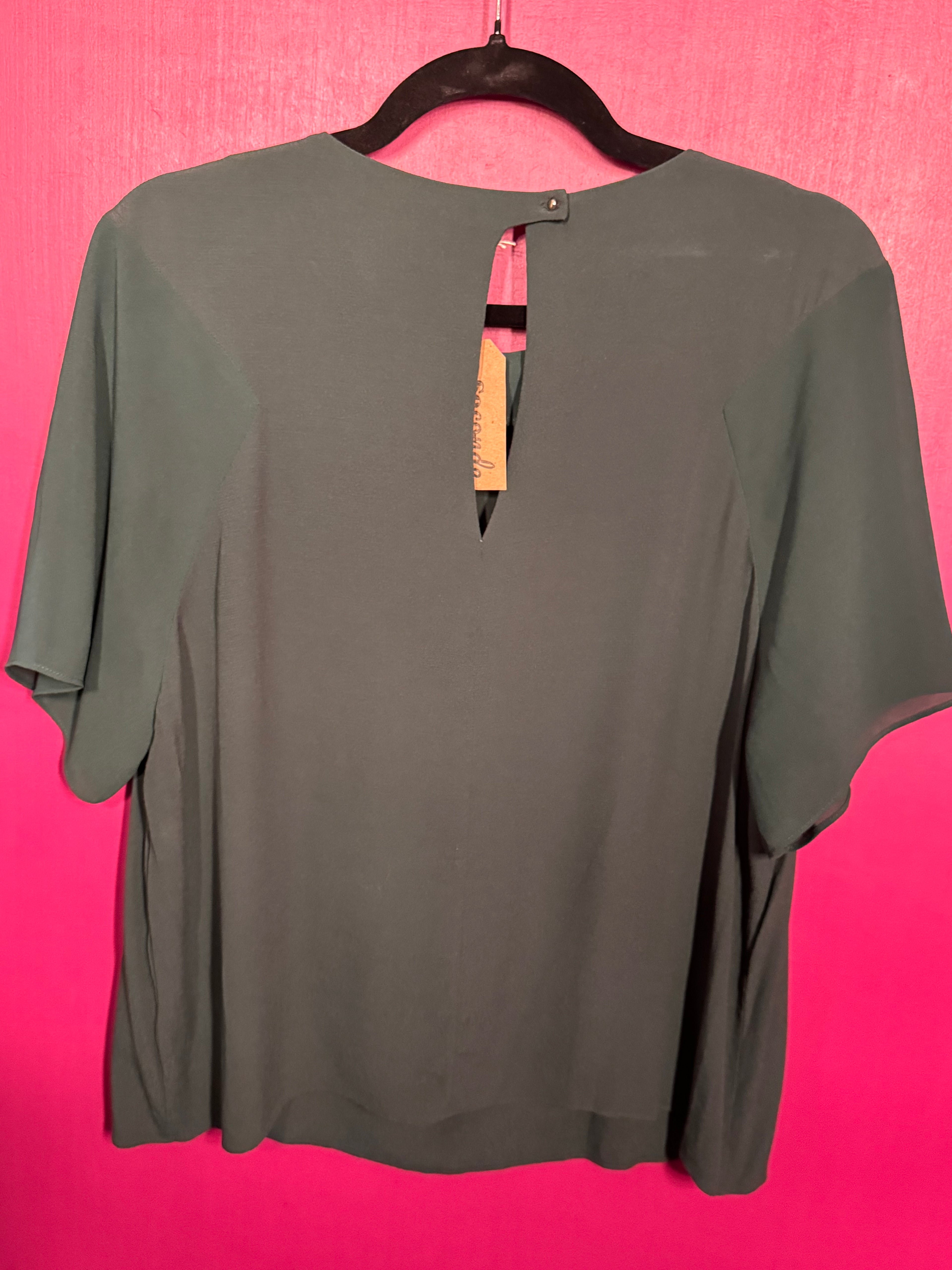 Blouse à manches courtes verte