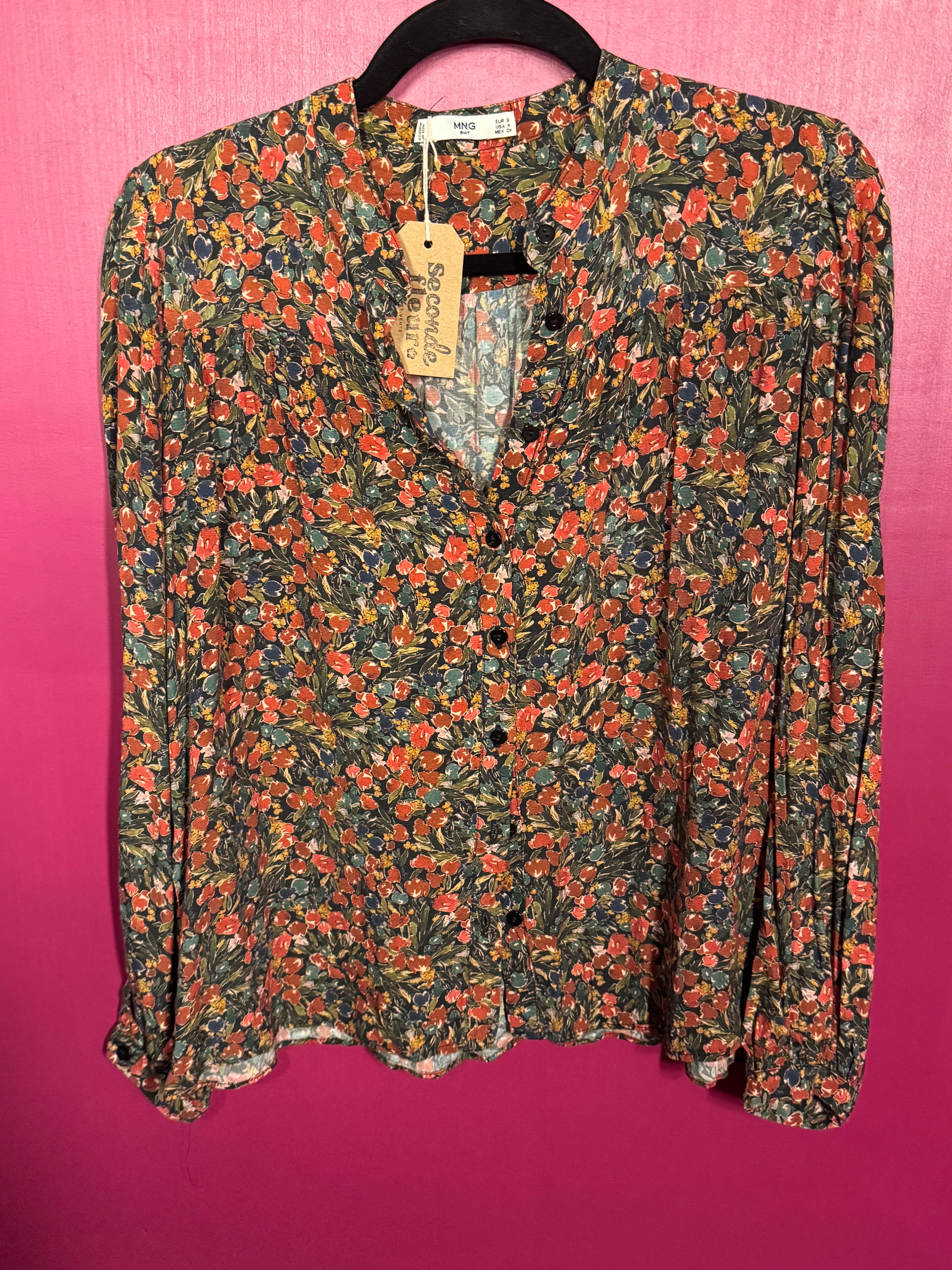 Blouse multicolore motif floral