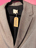 Blazer pied-de-poule noir / blanc en laine vierge