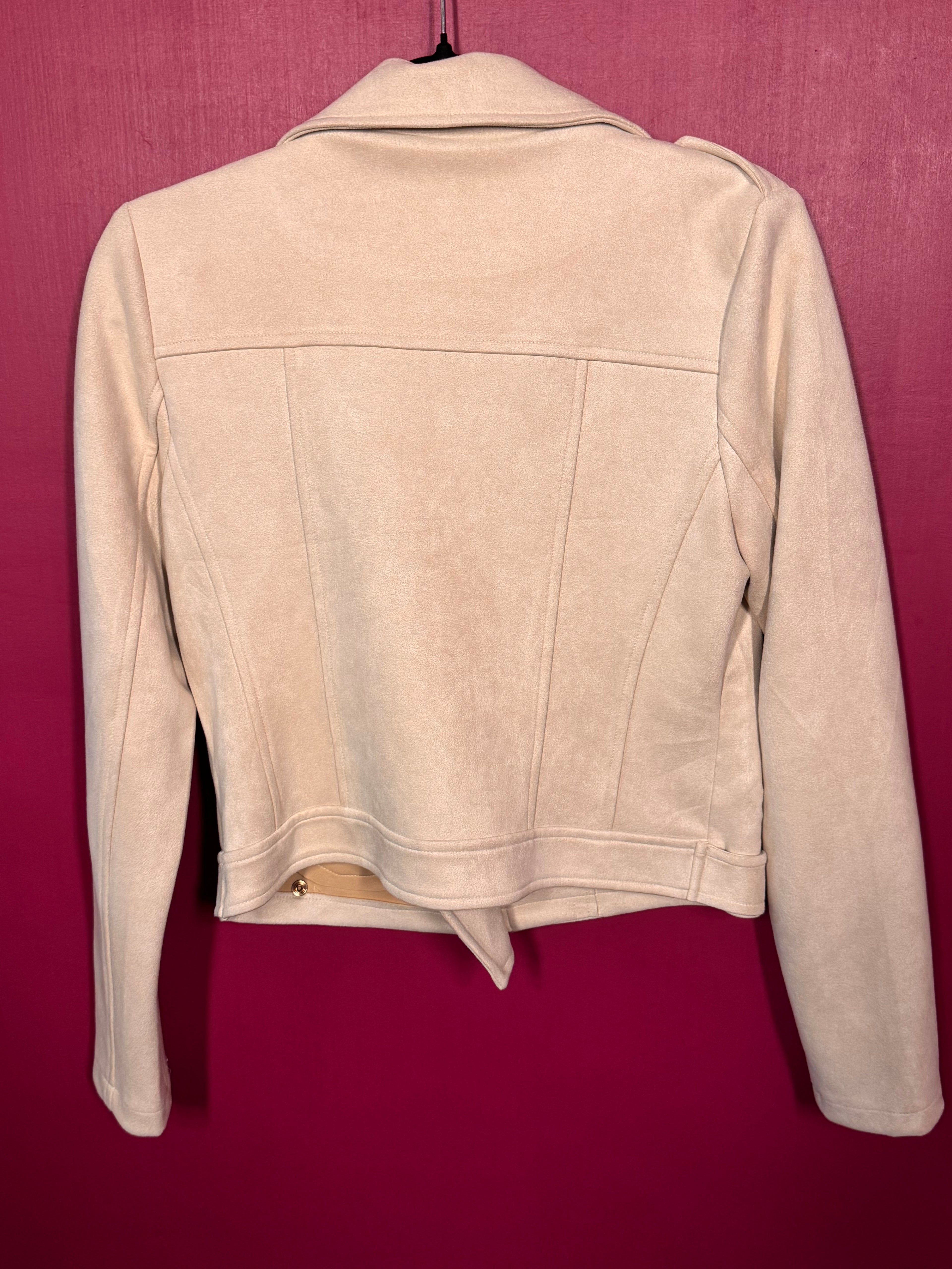 Veste suédine écru