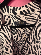 Robe imprimé animal noir / blanc