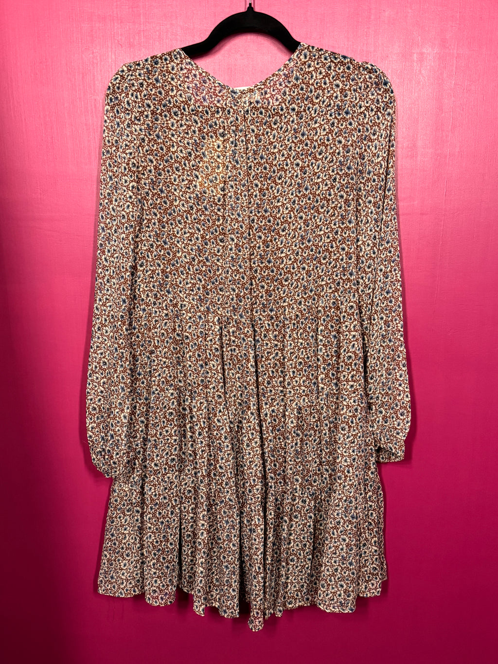 Robe mi-longue marron