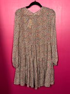 Robe mi-longue marron