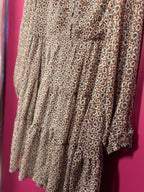 Robe mi-longue marron