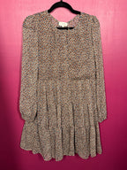 Robe mi-longue marron