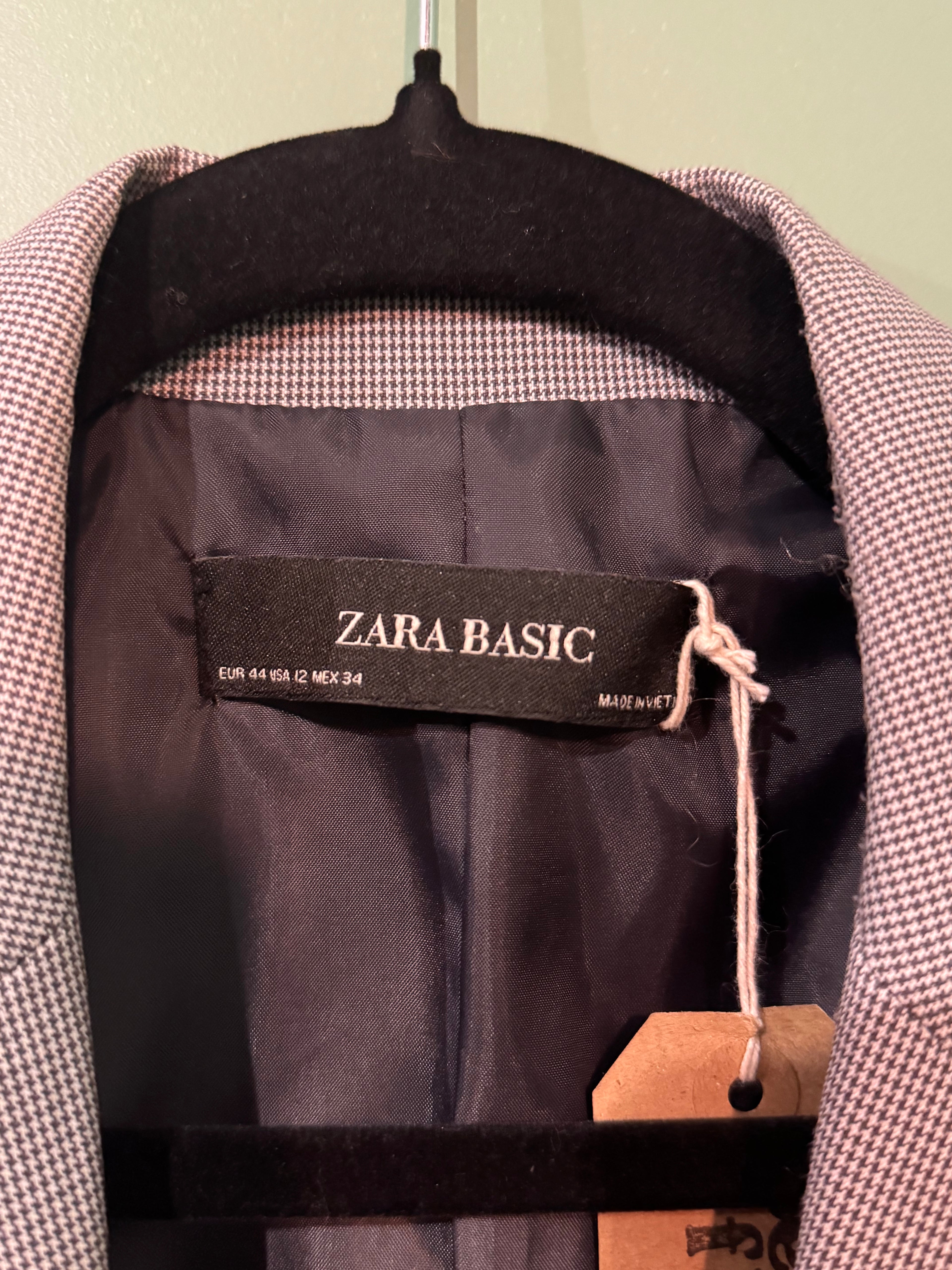 Blazer motif pied-de-poule