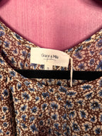 Robe mi-longue marron